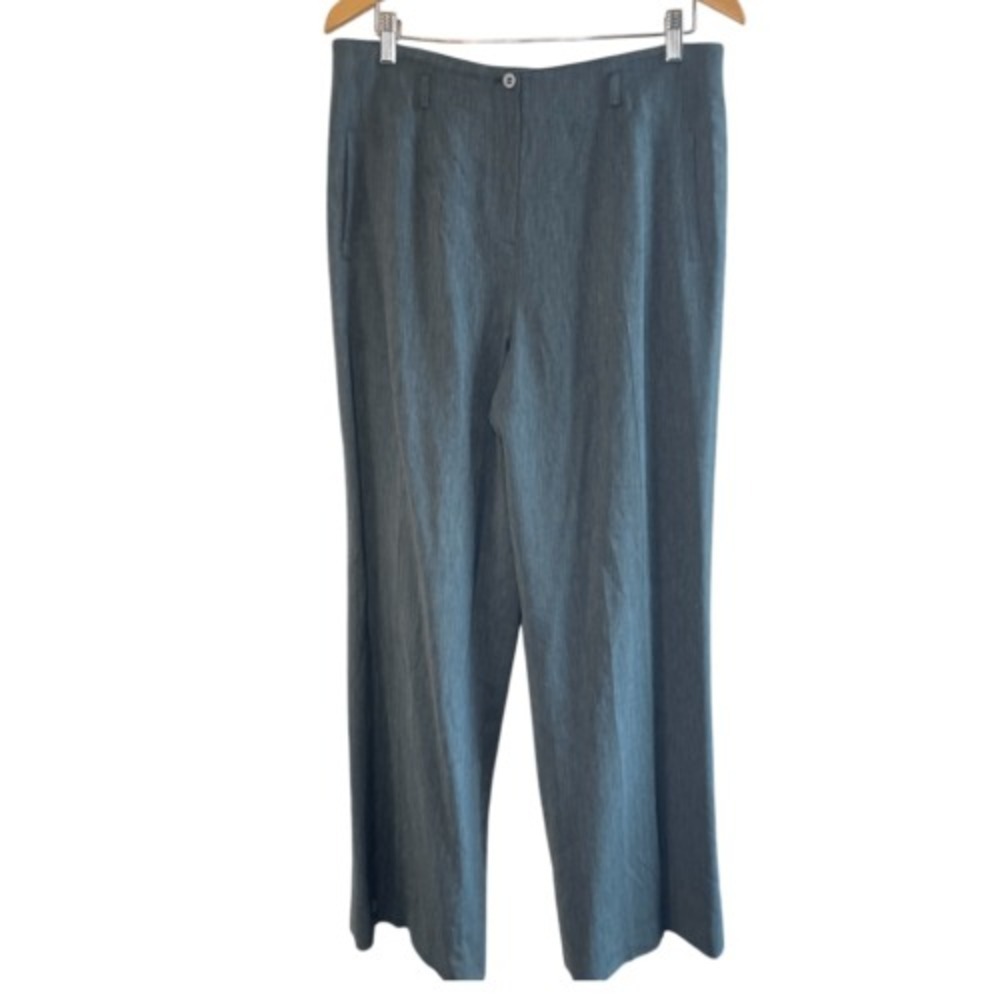 VINTAGE JONES NY High‎ Rise Jade Green Wide Leg Dress Pants, Size 12